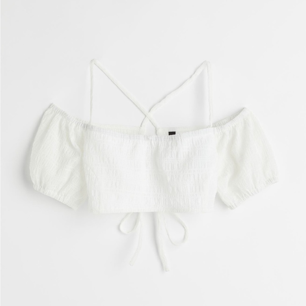 H&M Creped Off The Shoulder Top